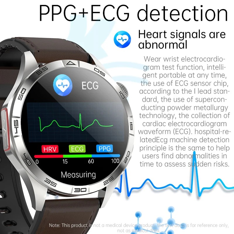 ����Ʈ �ð� 1.43 HD ��ũ�� FD05 Pro �������� ��ȭ Nanoelectrode ECG �ɹڼ� ���� �ǰ� ����͸� Smartwatch